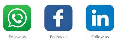Follow us on WhatsApp, Facebook and LinkedIn