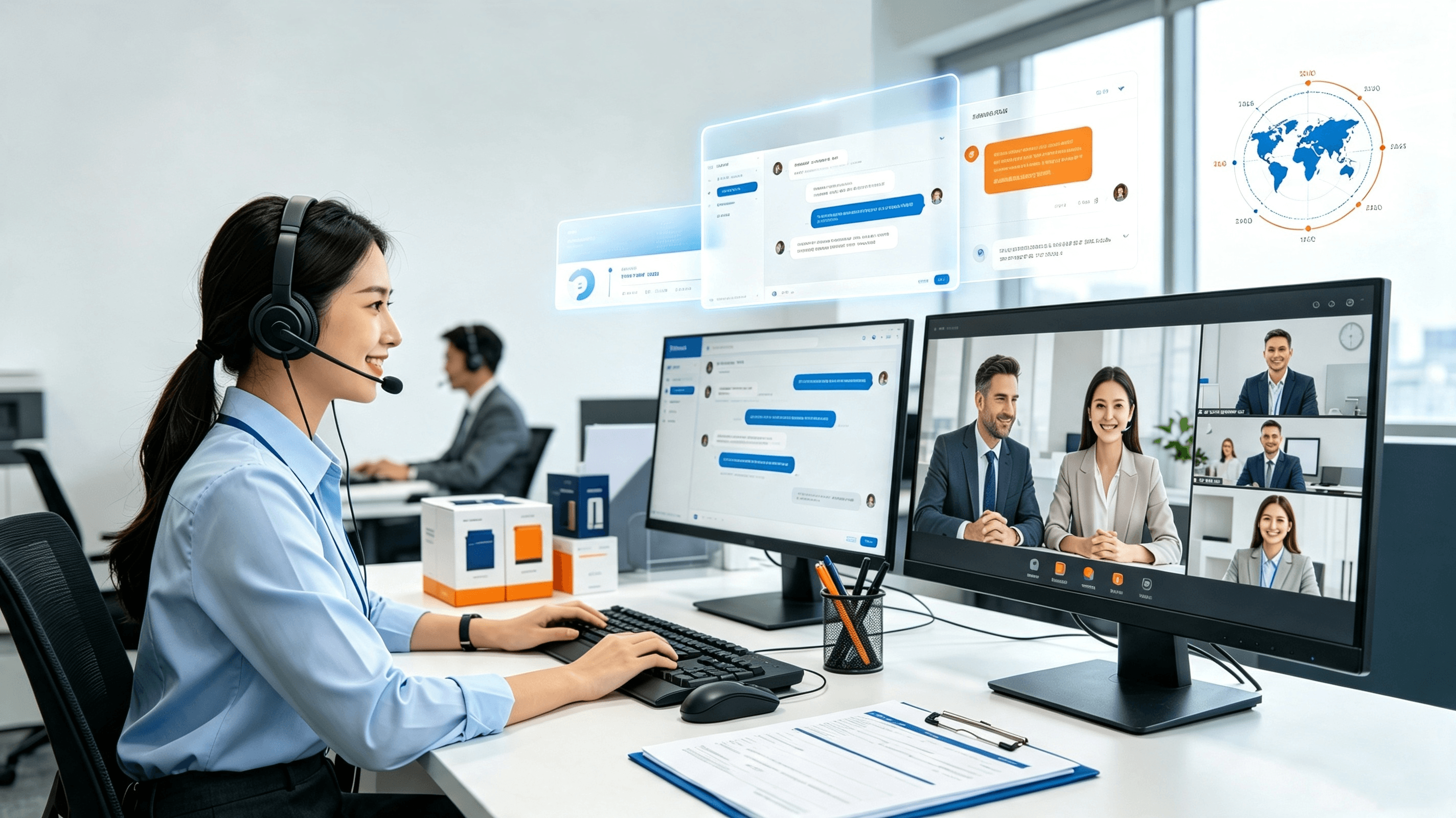 Sales team and customer support